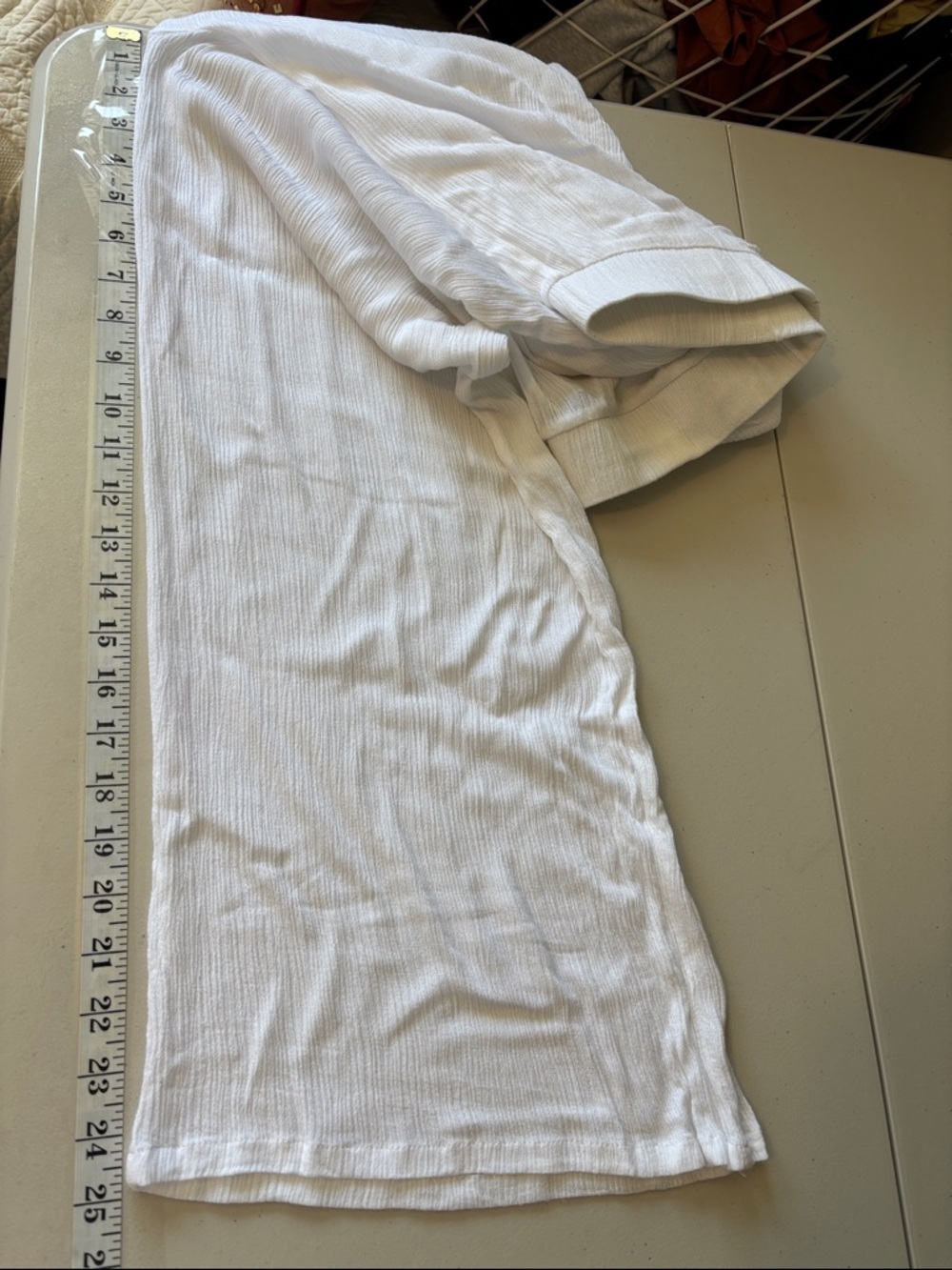 Made by Johnny White Wide Leg Crepe Pant Size XL Festival Resort Gauzy Feminine - Picture 9 of 9